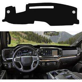 Dash Cover Compatible with 2022-2024 2025 Chevy Silverado/GMC Sierra 1500 Accessories Non-Slip Dashboard Cover Mat for 2024 2025 Silverado/Sierra 2500HD 3500HD