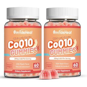 COQ10 Gummies 200 mg ، مع Omega -3 و EPA + DHA و Magnesium - مكملات Q10 Coensyme لـ Hear -T ، الطاقة الخلوية ومضادات الأكسدة ، نباتي - 120 تهم