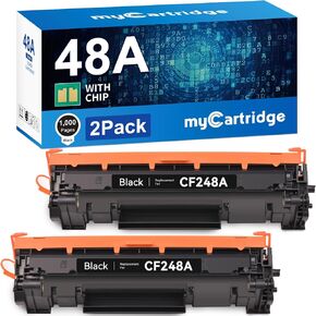 myCartridge 48A Toner Cartridge Black Compatible for HP 48A Toner Cartridge HP Pro MFP M15w M29w M28w M15a Printer, CF248A(2 Pack)