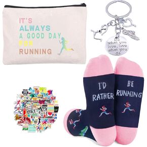 Running Gifts for Women, It's a Good Day to Run Cosmetic Bags,Socks,Funny Gifts Set For Runners,Marathon Lovers