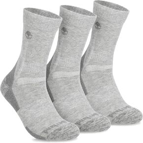 Timberland Men's Hiking, Wool, Winter, Cushioned Crew Socks with Arch Support (Size 7-12, Multiple Colors 3 Pairs)