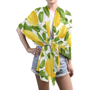 Lemon Shawl Wrap Womens Yellow Lime Tree Large Chiffon Scarf Lightweight for Dresses