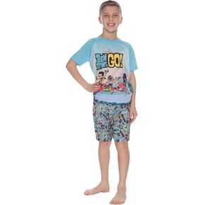 Big Boys '' Superhero 'Pajama Short ، Blue ، 8