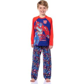 INTIMO Transformers Boys' Optimus Prime Roll Out Autobots 2 Piece Long Sleeve Pajama Set