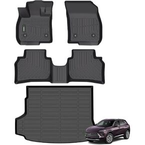 ANBINGO®-Floor Mats & Cargo Mat for Buick Envision 2021-2025, TPE All Weather Protection Custom Fit 1st & 2nd Row Rubber Floor Liners for Envision Automotive Accessories, Black, Easy to Clean