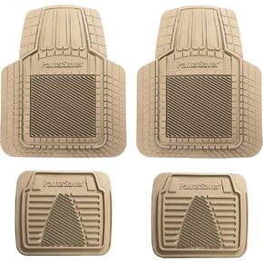 PantsSaver 3D All Weather Car Floor Mats - Trimmable Waterproof Rubber Liners All Season Protection for Car, Truck, SUV, Minivan - Fits Honda, Ford, Toyota, Nissan, Hyundai, Jeep & More 4 PC Set Black