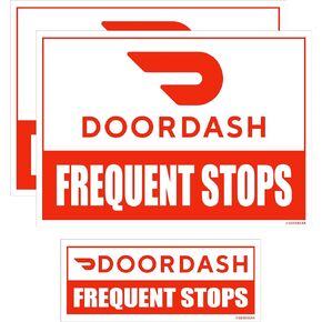 GEEKBEAR Doordash Car Magnet - Eye-Catching, Reflective, Weather-Resistant - Set of 3 (Red)