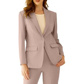 Women's Professional Suit 2 Piece Slim Fit Outfit Business Office Work Tuxedo Blazer Pants Suits