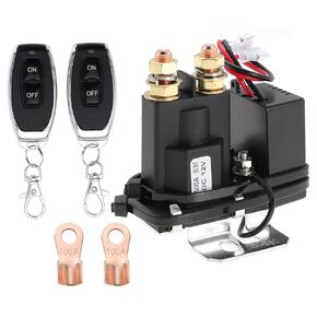 12V DC 500A Remote Battery Disconnect Switch Remote Control Battery Disconnect Switch Remote Car Kill Switch Remote Control with 2Keys for Car Truck RV Camper Prevent Battery Drain