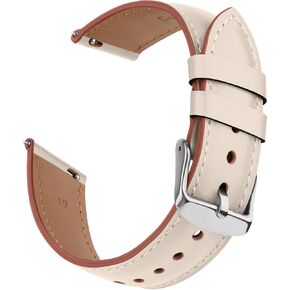 Vanjua 18mm 20mm 22mm Watch Band Quick Release Replacement Wristband, Classic Genuine Leather Watch Strap Bands for Men Women