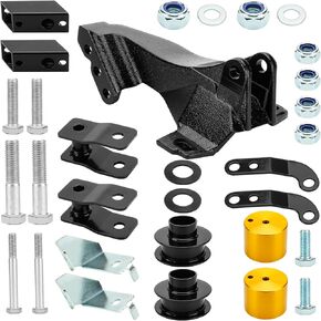 2.5 "مجموعة رفع التسوية الكاملة لعام 2011-2020 فورد سوبر الخدمة F250 F350 F-450 Super Duty 4WD ، فاصل لفائف الدعامات الأمامية مع شريحة نقل شريط المسار