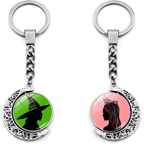 Elphaba و Galinda Friendships Matchains لأفضل الأصدقاء - هدايا مفاتيح BFF BFF مجوهرات عيد ميلاد عيد الحب لعشاق الأصدقاء ، 2pcs