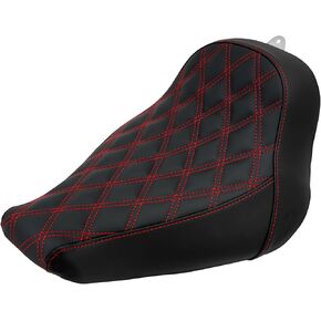 HDBUBALUS Motorcycle Solo Seat Cushion Diamond Leather Seat Compatible with Harley Breakout Fatboy 2018-2023 (Red Thread) in Kuwait