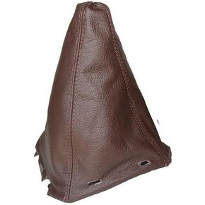 Ltd Compatible with Shift Boot with Plastic Frame for Nissan Navara 2006-2012 D40 Brown Leather 180mm