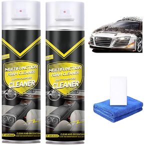 2PC Automotive Plastic Care Spray,All Purpose Waterless Detailer,Wheel & Tire Shine Cleaner,Windshield,Upholstery,Leather Interior Car Cleaner,Plastic Polish for Car Detailing(1300 ML)
