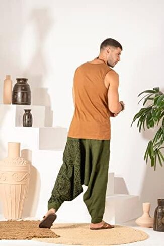 سراويل Boho Harem الخاصة بـ Veshti Company - سروال يوجا الفضفاضة مع الخصر المرن والرسومات ، in Kuwait