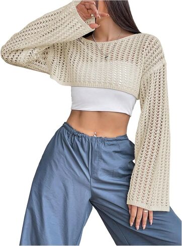 سترة صوفية نسائية من Verdusa مجوفة من الأسفل وأكتاف منخفضة in Kuwait