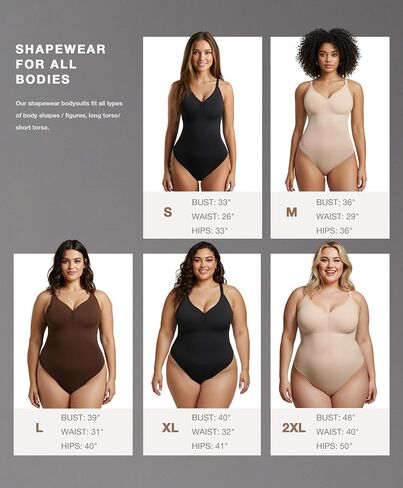 Lover-Beauty Shapewear Bodysuits for Women - Tummy Control Seamless Body Shaper Padded Thong in Saudi Arabia