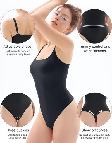 Popilush modysuit bodysuit tops mappewear tummy control thong bodysuit double lined comfy suits suits suits in Kuwait