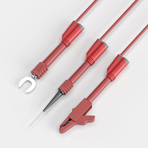 Goupchn 5PCS Banana Plug Silicone Test Leads 4mm Fully Insulated Safety Shrouded Stackable Banana Plug Soft Wire Extension Cable for Multimeter in Kuwait