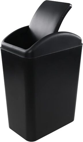 1-Pack 4.5 Gallon Plastic Swing Lid Kitchen Garbage Bin, Swing Top Trash Can, Grey in Saudi Arabia