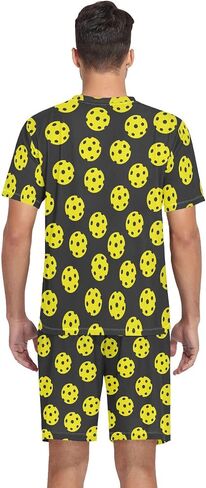 Laprad Men's Pajamas Set Two Piece Short Sleeve Sleepwear Loungewear V-Neck with Pockets in Saudi Arabia