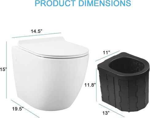 Portable Folding Toilet for Adults Camping, 300LBS Weight Capacity Porta Potty with Removable Toilet Paper Holder for Outdoor, Travel, RV, Boats and Emergency Use in Saudi Arabia