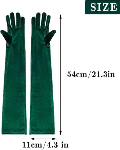 Women Long Velvet Finger Gloves Elbow Length Flapper Gloves 1920s Opera Costume in Saudi Arabia