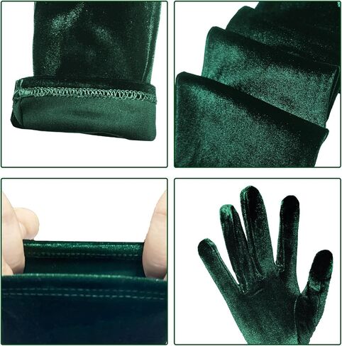 Women Long Velvet Finger Gloves Elbow Length Flapper Gloves 1920s Opera Costume in Saudi Arabia