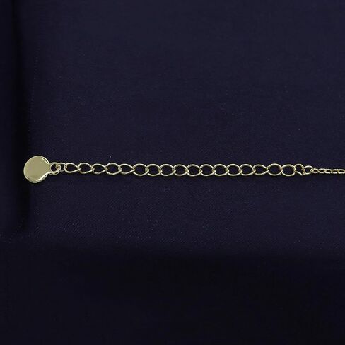 18K Gold Plated Five Stone Station Link Bracelet for Women| 3MM Moissanite Classic Tennis Bracelet | Bezel-Set 6" + 2" Adjustable Chain Bracelet (0.50 Cttw) in Saudi Arabia