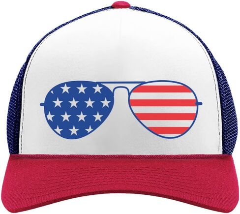 American USA Flag 4th of July Independence Day Patriot Trucker Hat Mesh Cap in Saudi Arabia