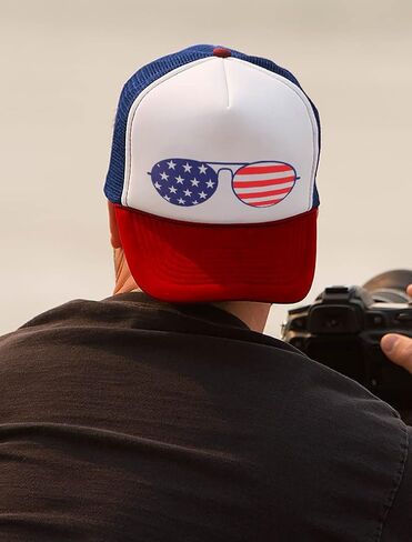 American USA Flag 4th of July Independence Day Patriot Trucker Hat Mesh Cap in Saudi Arabia