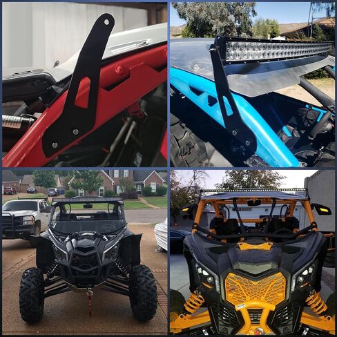 Nilight - 90039B 30-32 بوصة دعامات تثبيت على السقف بشريط إضاءة LED علوي لـ UTV POLARIS RZR 900 1000 800، ضمان لمدة عامين، أسود، قطعتان in Saudi Arabia