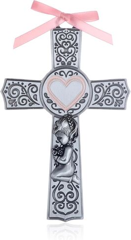KOMI Baptism Gifts for Boys Blue Enamel Baby Wall Cross Christening Gifts Praying Boy Cross Christening and Dedication Baptismal Gifts from Godmother in Saudi Arabia