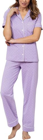 PajamaGram Women’s Pajamas - PJ For Women Set, Short Sleeve, 100% Cotton in Saudi Arabia