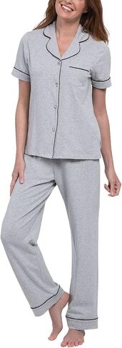 PajamaGram Women’s Pajamas - PJ For Women Set, Short Sleeve, 100% Cotton in Saudi Arabia