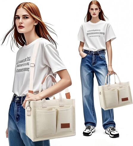 ALUWU Canvas Corduroy Tote Bag Casual Work Shoulder Handbags for Women Cute Purses in Kuwait