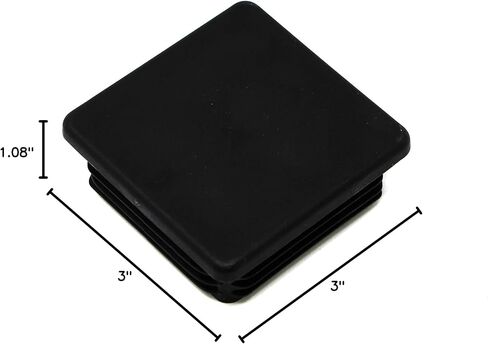 3" Square Tubing Heavy Duty Plastic Plug End Cap Insert 3x3 8-14 Tube Pipe Post (1) in Saudi Arabia