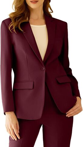 Women's Professional Suit 2 Piece Slim Fit Outfit Business Office Work Tuxedo Blazer Pants Suits in Saudi Arabia
