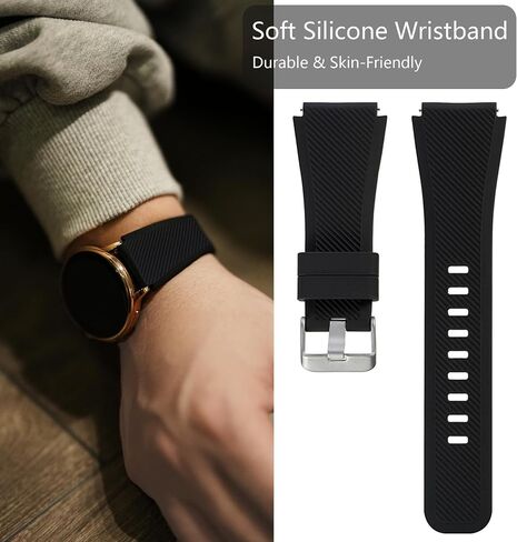 Compatible with Casio MDV106 Bands, 22mm Quick Release Sports Silicone Band Strap Replacement Wristband Compatible with Casio MDV106-1AV / MTP-VD01 Watch in Saudi Arabia