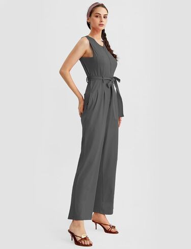 CHERFLY Jumpsuits for Women Dressy Summer Formal Outfits Zipper Up Overalls 2025 in Saudi Arabia