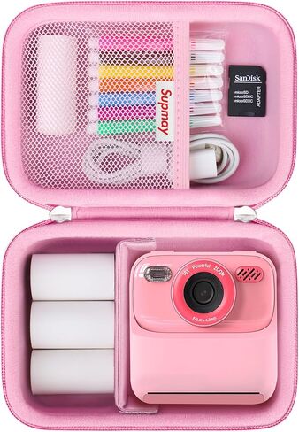 Hard Carrying Case for masterbee Kid Camera Instant Print Photo, Kids Digital Camera Toys Storage Bag with Mesh Pocket for Roll Printing Papers, USB Cable, SD Card, Colour Pen, Lanyard, Blue in Kuwait