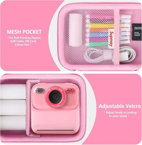 Hard Carrying Case for masterbee Kid Camera Instant Print Photo, Kids Digital Camera Toys Storage Bag with Mesh Pocket for Roll Printing Papers, USB Cable, SD Card, Colour Pen, Lanyard, Blue in Kuwait