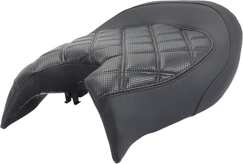 Driver Solo Seat Driver Comfort Seat Fit for Can Am Ryker 600 Ryker 900 2019-2023 black leather side panels and diamond double line stitching Replace 219400795 (Black stitching) in Saudi Arabia