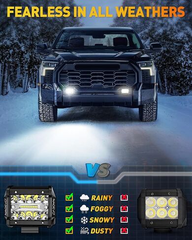 NAOEVO 7 Inch LED Light Bar, LED Fog/Driving/Off Road Lights Spot&Flood LED Tractor Lights with 4 Leads Wiring Harness, LED Pods Lights Work Lights for Truck Boat ATV UTV, 4 Pcs (White) in Saudi Arabia