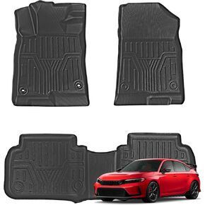 حصيرة سيارة أرضية متوافقة مع 2022-2024 Honda Civic All Weather Floor Floor Liner Prontproof Prontpron