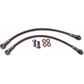Universal 7/16" Braided Stainless Steel Disc Brake Hose Kit (Includes hardware) Compatible with Chevelle Disc Brakes GM 1964-1972