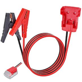كابلات الطائر مع مقاطع التمساح متوافقة مع بطارية ميلووكي M18 18V ، 2 قدم 8AWG سلك سلكية المشابك ، كابل تعزيز السيارات لبدء السيارة باستخدام بطارية الأداة