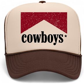 Cowboys Trucker Hat | Vintage Streetwear Cowgirl Western Country Trendy | Premium Mesh Foam Snapback Hat for Men & Women