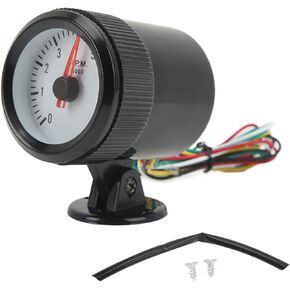 RPM مقياس سرعة الدوران متر مكيف تلقائي 0‑8000 دورة في الدقيقة 52 مم مقياس التاكو الأزرق LED الإضاءة الخلفية ل 4 6 8 أسطوانات سيارات البنزين